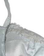 Dolce & Gabbana Light Blue Silk Semi-Padded Balconette Underwear