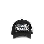 Dsquared² Black Cotton Cap (Baseball Hat)