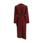 Crida Milano Bordeaux Silk Casual Dress