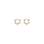 Jil Sander Gold Brass Earrings