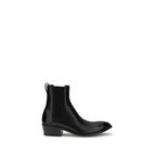 Tom Ford Black Calf Leather Bos Taurus Chelsea Boots