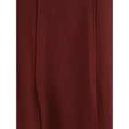 Crida Milano Bordeaux Wool Midi Skirt