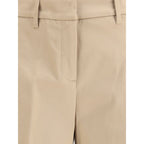 True Royal Beige Cotton Casual Pants