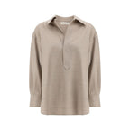 True Royal Beige Wool Shirt