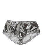 Dolce & Gabbana Silver Metallic High Waist Bikini Bottom Women  Underwear
