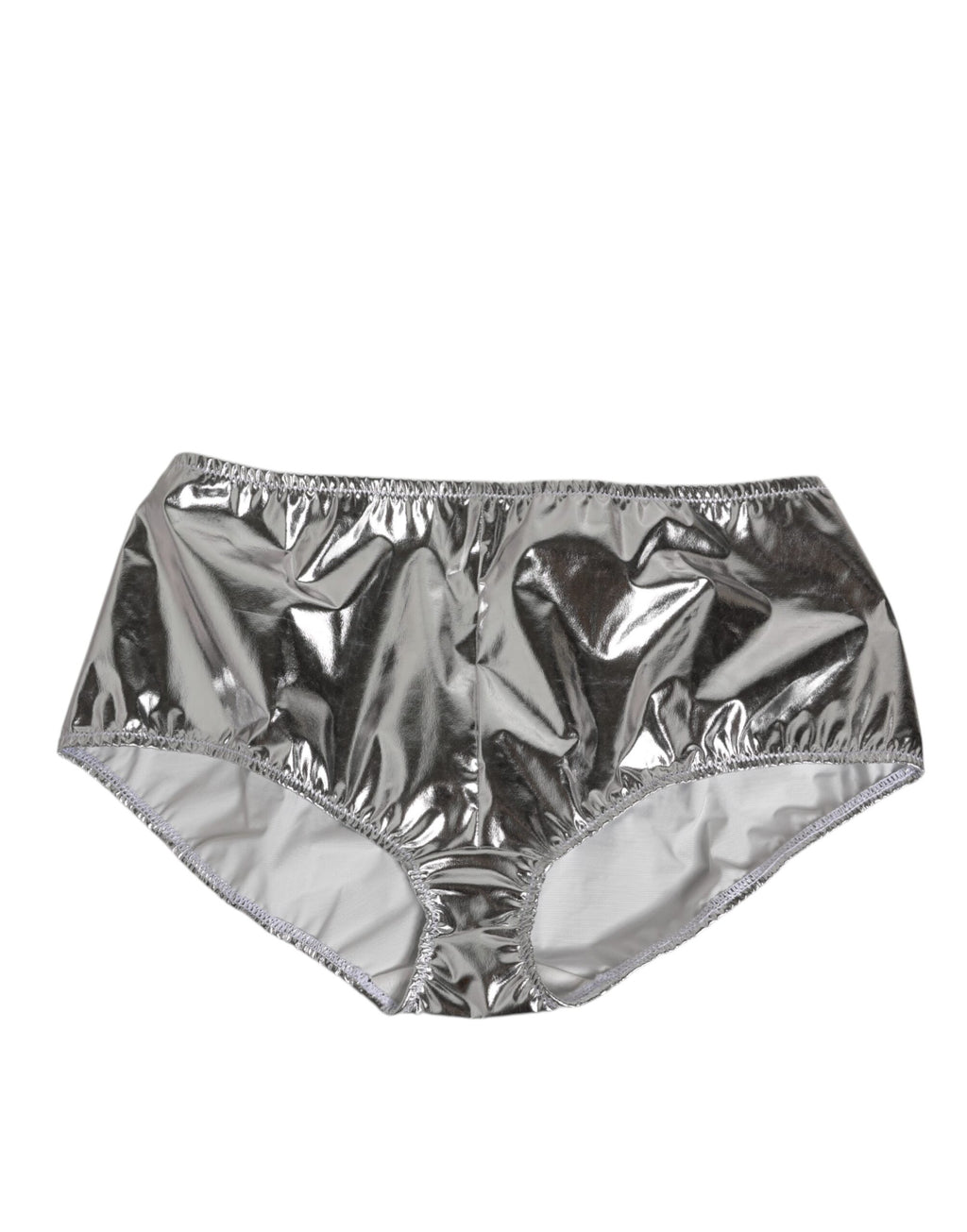 Dolce & Gabbana Silver Metallic High Waist Bikini Bottom Women  Underwear