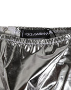Dolce & Gabbana Silver Metallic High Waist Bikini Bottom Women  Underwear