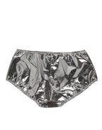 Dolce & Gabbana Silver Metallic High Waist Bikini Bottom Women  Underwear