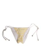 Dolce & Gabbana White Yellow Stripe Tie Side Logo Underwear