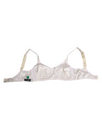Dolce & Gabbana White Silk Satin Soft Cup Lingerie Bra Underwear