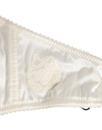Dolce & Gabbana White Silk Satin Balconnet Lingerie Bra Underwear