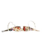 Dolce & Gabbana Floral Print Semi Padded Balconette Bra Underwear