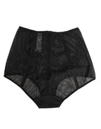 Dolce & Gabbana Black High Waist Mesh Sheer Shapewear Underwear