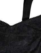 Dolce & Gabbana Black Stretch Nylon Bustier Bra Underwear