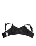 Dolce & Gabbana Black Stretch Nylon Bustier Bra Underwear