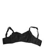 Dolce & Gabbana Black Stretch Nylon Bustier Bra Underwear