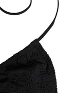 Dolce & Gabbana Black Embroidered Triangle Swimwear Underwear