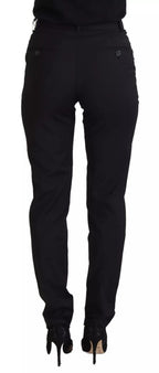Dolce & Gabbana Black High Waist Skinny Trouser STAFF Pants