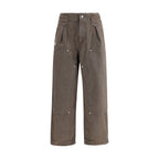 Kenzo Brown Cotton Casual Pants