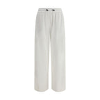 Brunello Cucinelli White Cotton Joggers (Workout Pants)