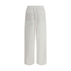 Brunello Cucinelli White Cotton Joggers (Workout Pants)