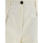 Brunello Cucinelli Cream Cotton Casual Pants