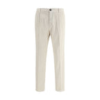 Cruna White Cotton Casual Pants