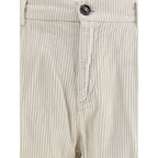 Cruna White Cotton Casual Pants