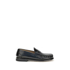 Premiata Black Calf Leather Bos Taurus Slip-On Loafers
