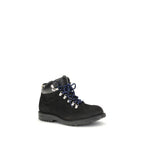 Burberry Black Calf Leather Bos Taurus Lace-Up Boots
