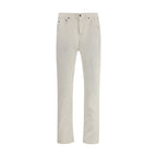 PT Torino White Cotton Casual Pants