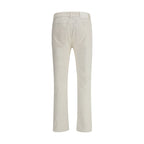 PT Torino White Cotton Casual Pants