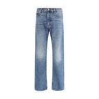 Haikure Blue Cotton Straight-Leg Jeans