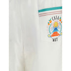 Casablanca White Silk Bermuda Shorts