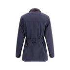 Brunello Cucinelli Blue Polyester Coat