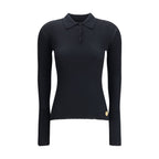 Dolce & Gabbana Black Cashmere Polo Shirt
