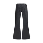 7FOR Black Cotton Flared Jeans