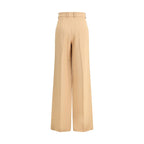 Ermanno Scervino Beige Viscose Casual Pants