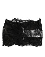 Dolce & Gabbana Black Lace Bandeau Bustier Top Sheer Stretch Underwear