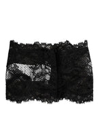 Dolce & Gabbana Black Lace Bandeau Bustier Top Sheer Stretch Underwear