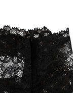Dolce & Gabbana Black Lace Bandeau Bustier Top Sheer Stretch Underwear