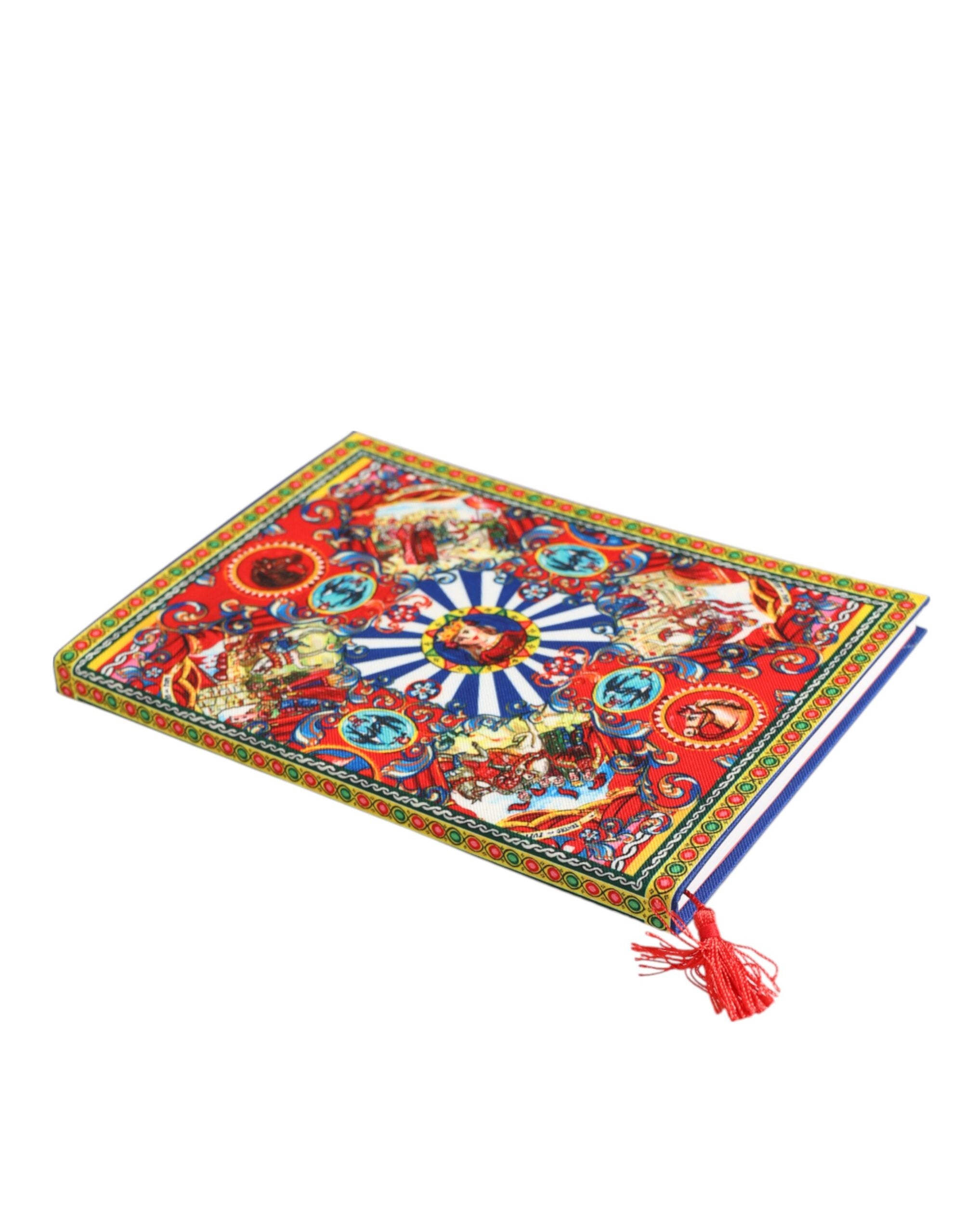 Dolce & Gabbana Multicolor Sicilian Carretto Print Journal  Notebook