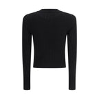 Balmain Black Viscose Cardigan