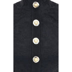 Balmain Black Viscose Top