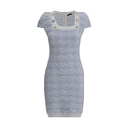 Balmain Light Blue Polyamide Casual Dress