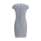 Balmain Light Blue Polyamide Casual Dress