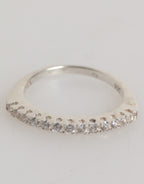 Nialaya Sterling Silver 925 Band Pave CZ Crystal Eternity Ring