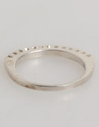 Nialaya Sterling Silver 925 Band Pave CZ Crystal Eternity Ring