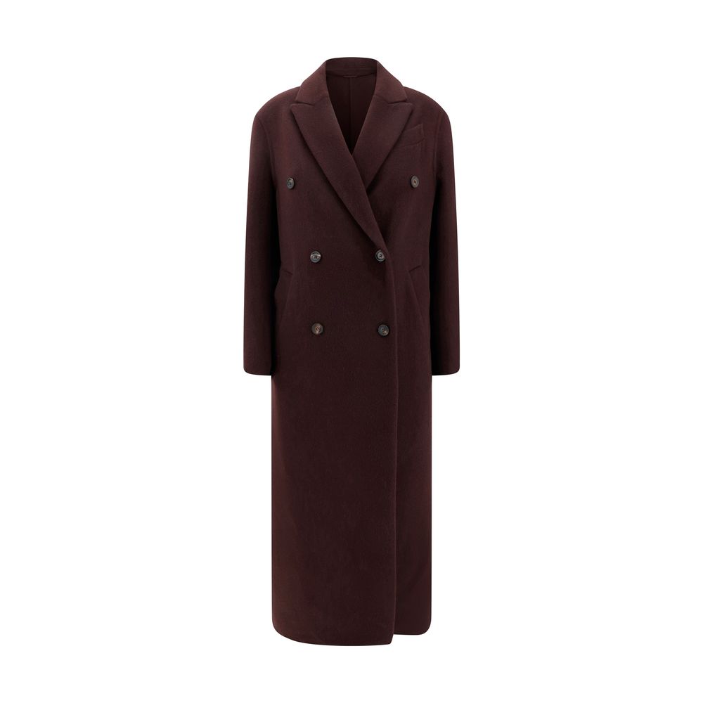 Brunello Cucinelli Bordeaux Cashmere Coat