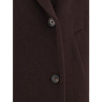 Brunello Cucinelli Bordeaux Cashmere Coat